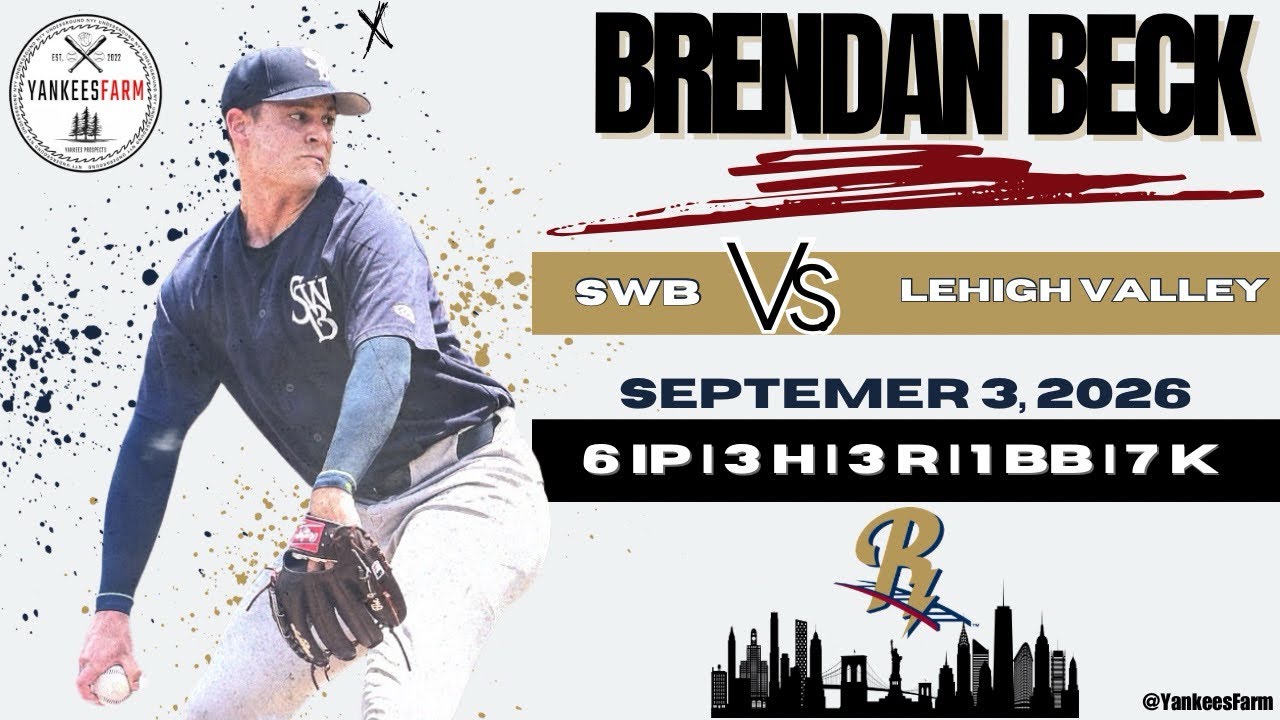 Brendan Beck Vs. Lehigh Valley Iron Pigs 9/3/26