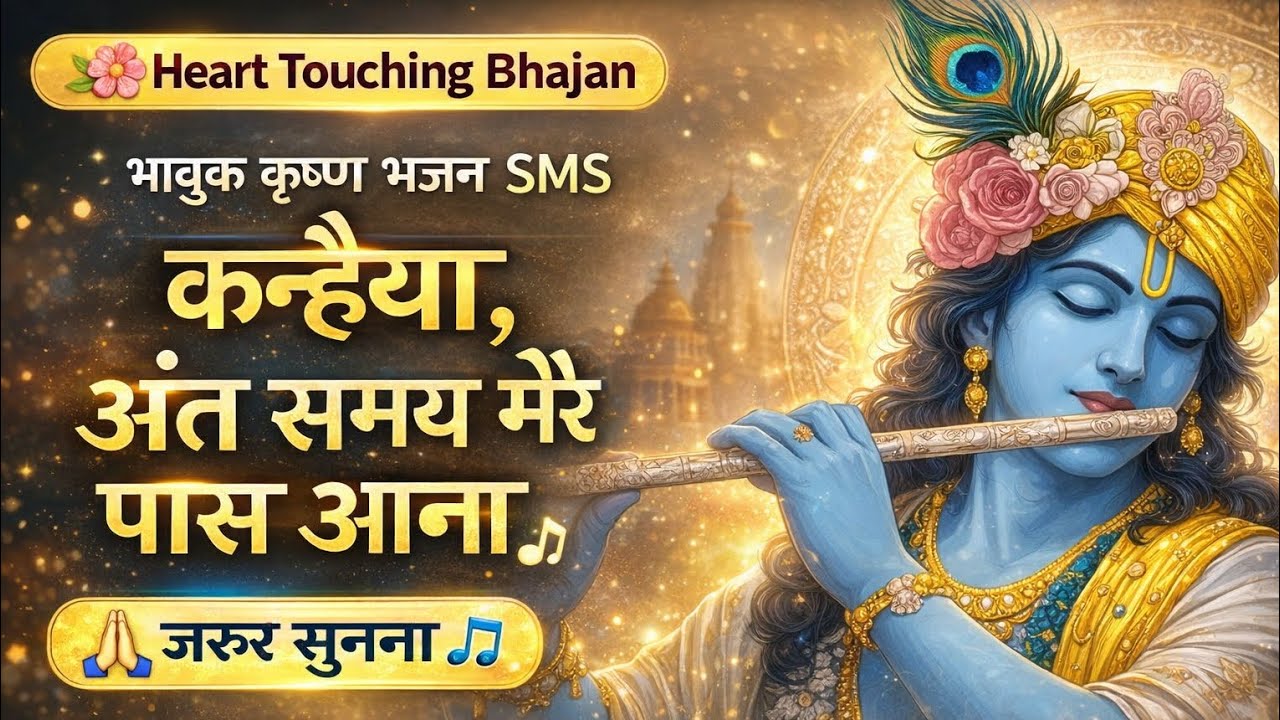 कन्हैया अंत समय मेरे पास आना 🙏 | Emotional Krishna Bhajan SMS | Heart Touching Krishna Song
