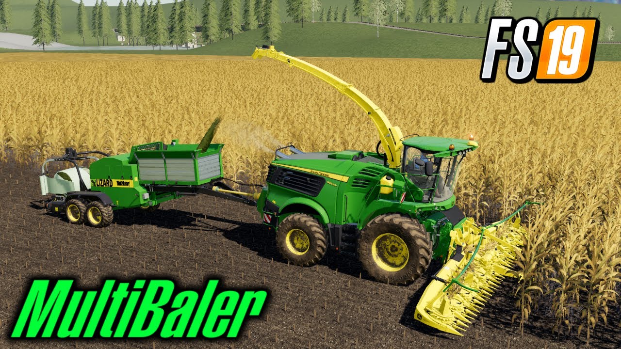 Harvesting Baling & Wrapping In One Pass PC-PS4 \\ Lizard Multibaler Kombi // Farming Simulator Mods