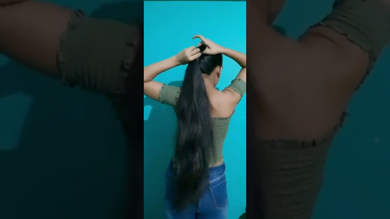 Claw clip hairstyle #longhair #hairstyle