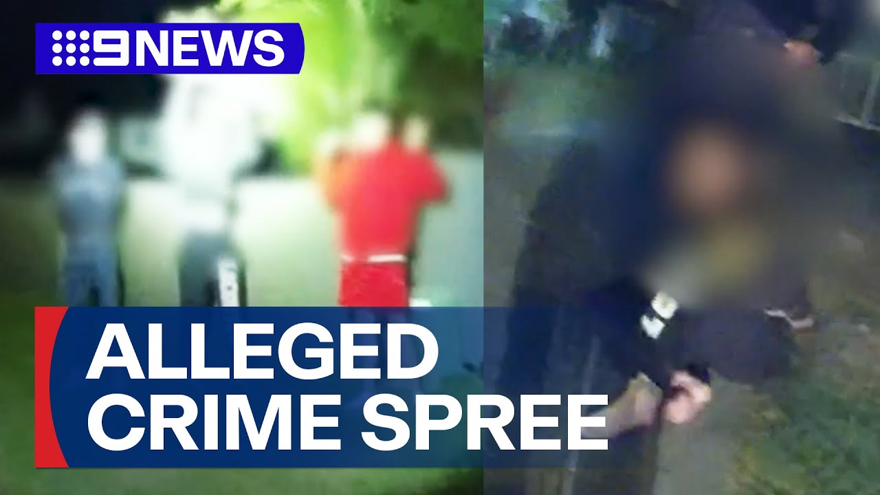 Alleged wild crime spree chase brought to dramatic end in Brisbane | 9 News Australia