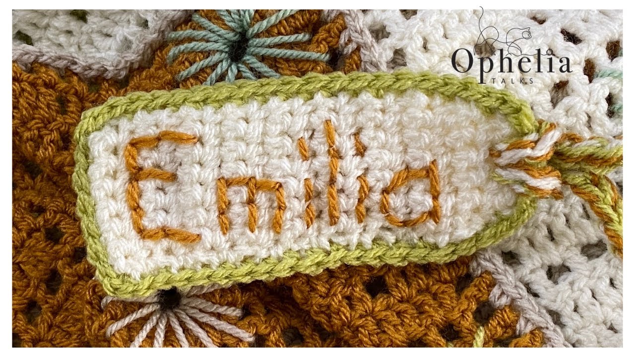 HOW TO CROCHET A NAME TAG // Ophelia Talks CROCHET
