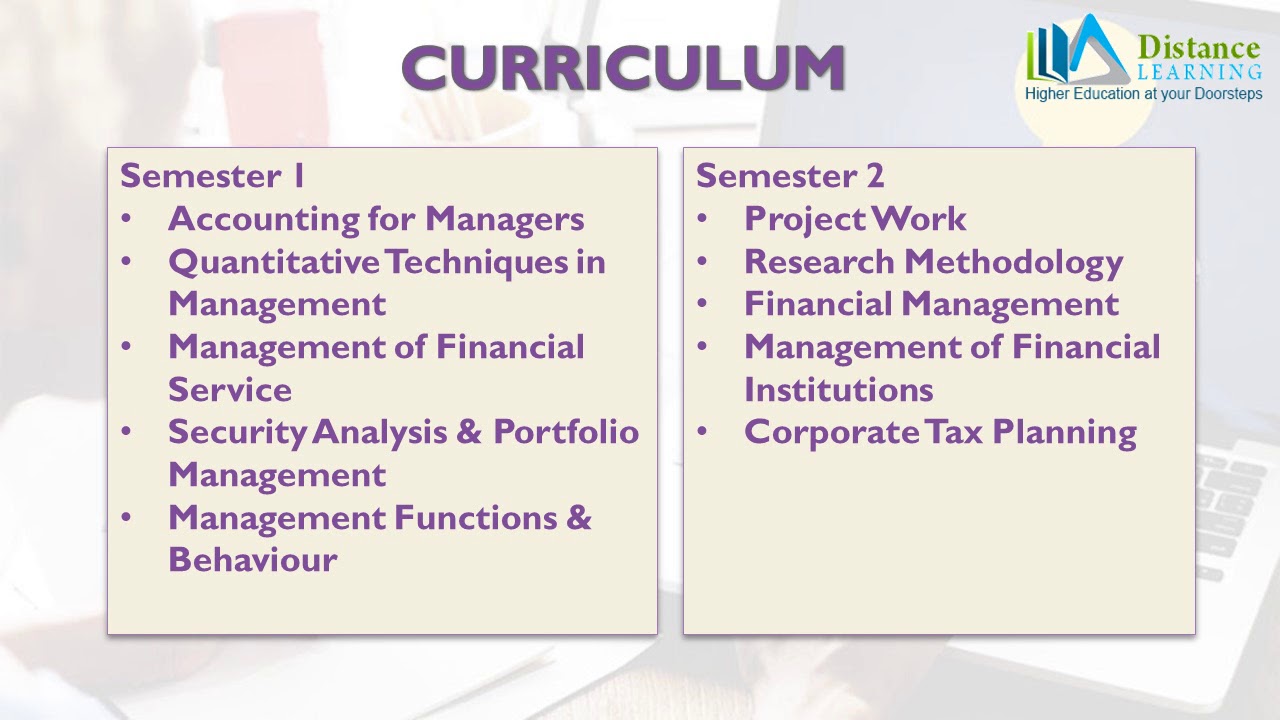 Distance Education PGD in Finance and Accounting