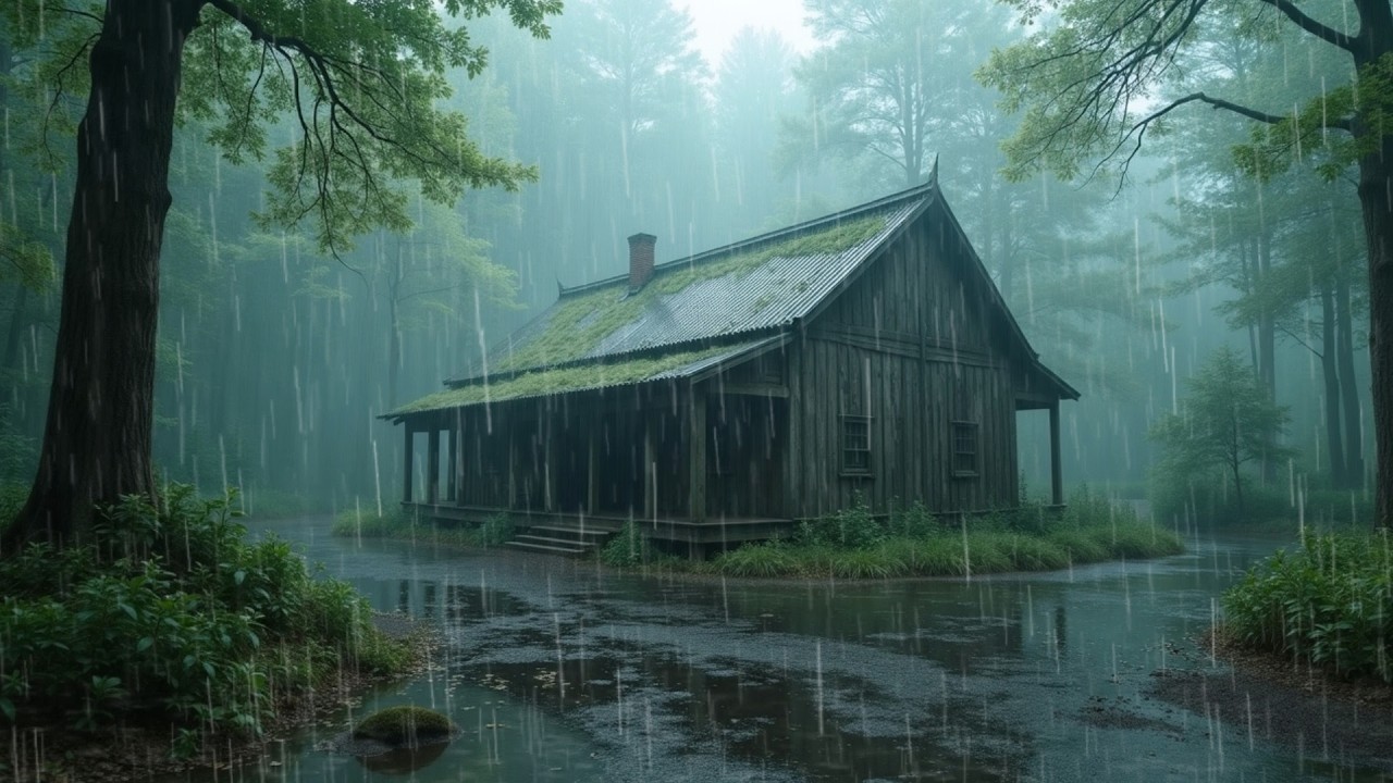 Relaxing Rain & Distant Thunder 🌧️ Cozy Night Sleep Sounds