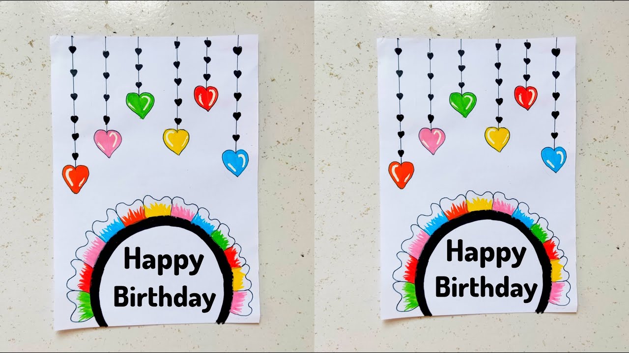 😻I Made Birthday Cards Out of Paper✨💌 Paper birthday card, birthday card idea,