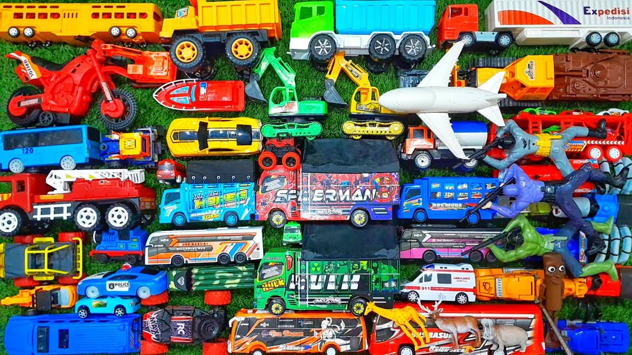 Mobil Mobilan Truk Oleng, Mobil Balap, Kereta Api Thomas, Mobil Truk Tronton, Mobil Truk Molen 1
