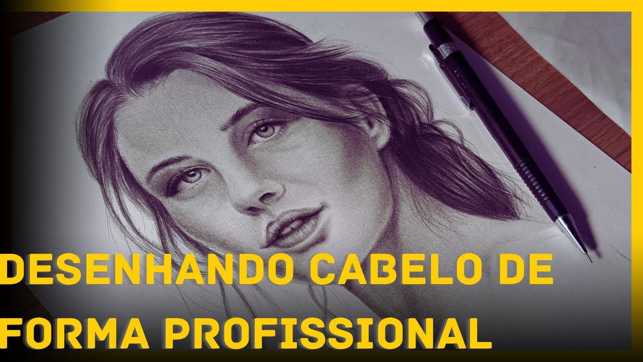 Como Desenhar Cabelo Realista Passo a Passo.
