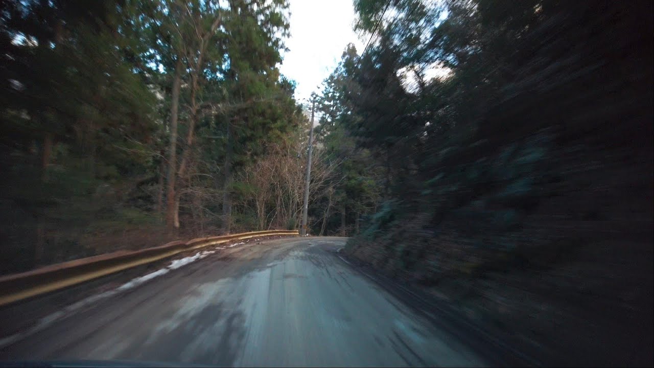 【砥部町】新旧上尾峠(国道379号と砥部町道 千里上尾線･9060上尾峠線)/40数年前まで現役だった路線バスの走る狭峠道[1.5倍速] (2021.1.17)
