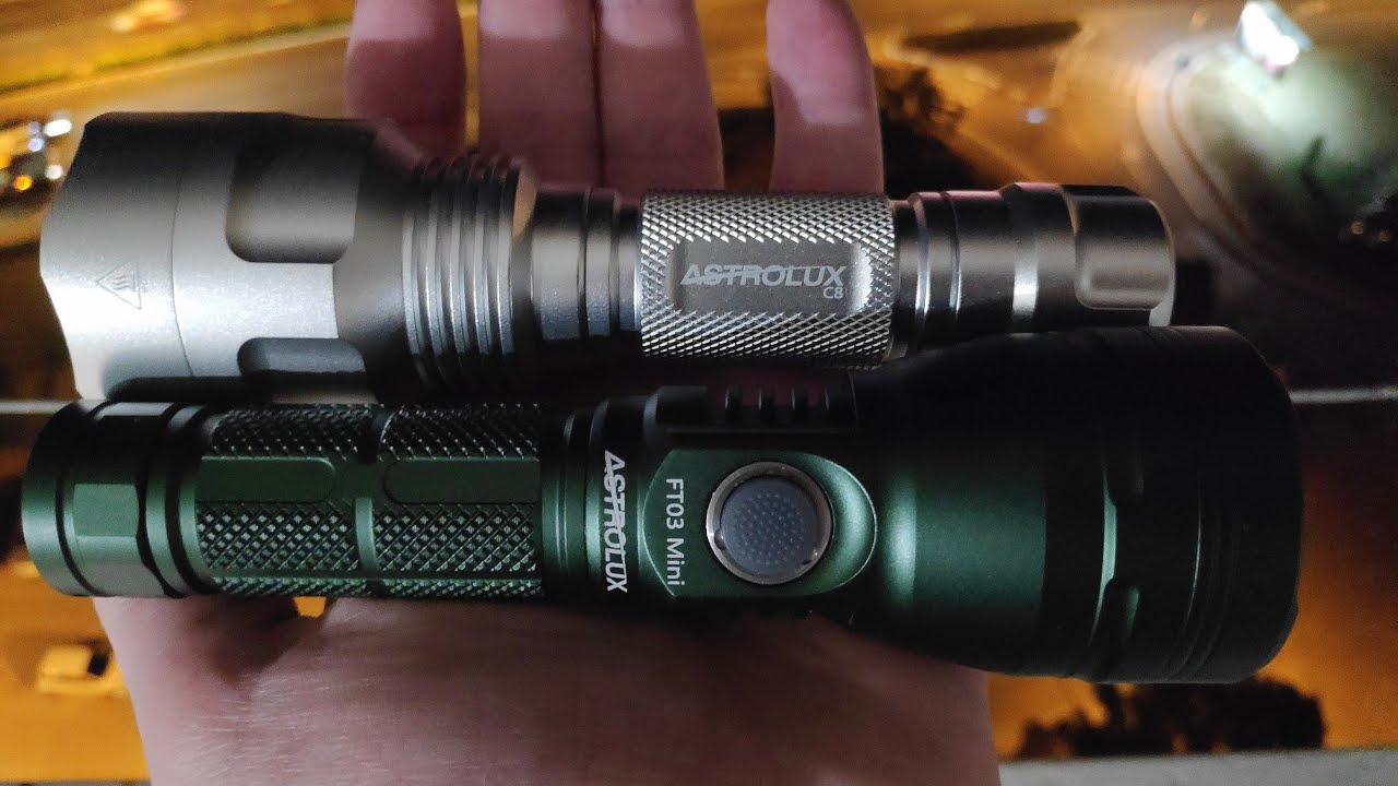 Astrolux FT03 Mini SST40 Vs Astrolux C8 XP-L HI - Outdoor Test