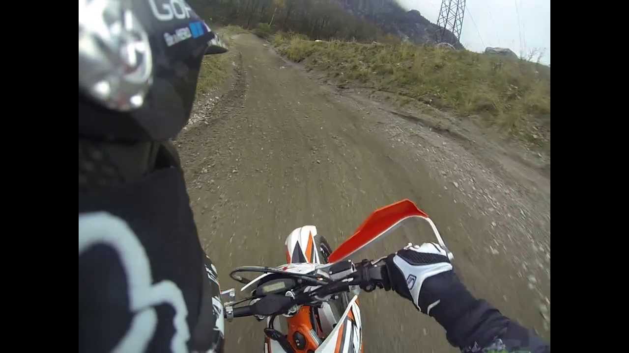 first run on the KTM Freeride 350ccm