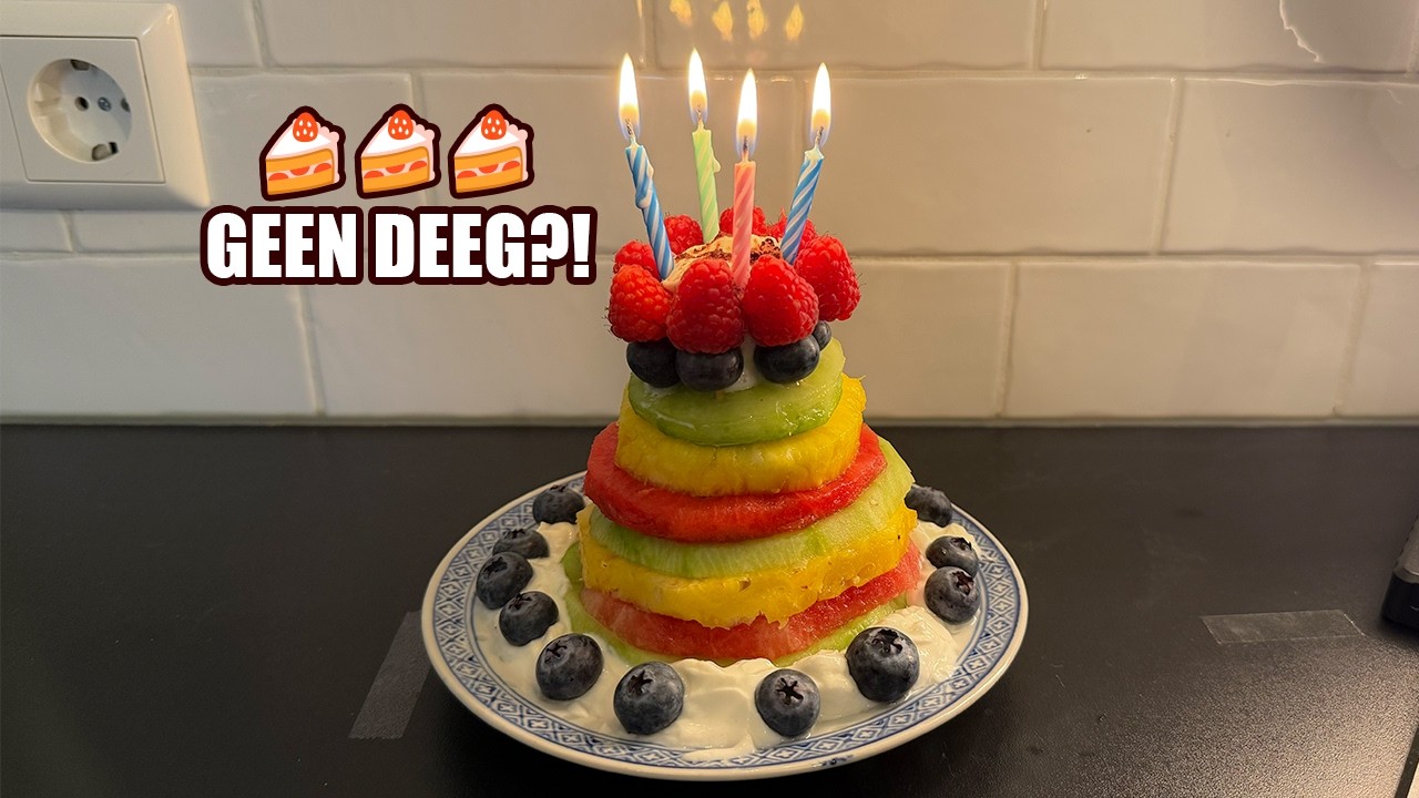 Mijn verjaardagstaart heeft GEEN deeg... 🍰🚫 (Gezond & kleurrijk)