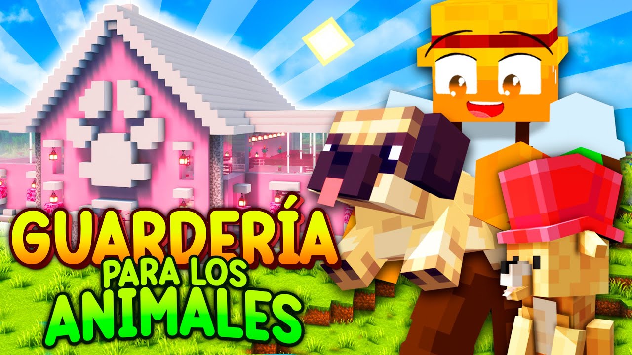 Construí una MEGA GUARDERÍA para ANIMALES BEBÉS en MINECRAFT 🐾❤️