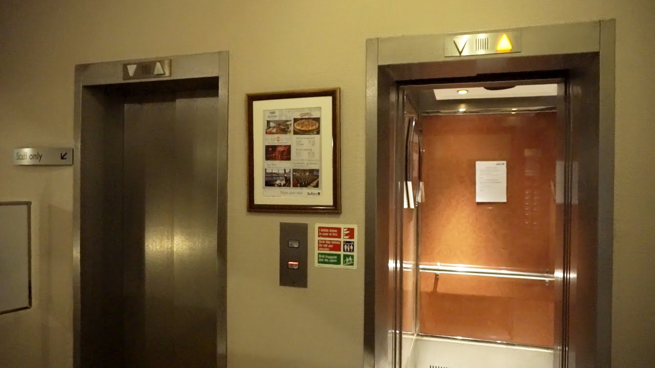 Nice 1980s Reber Schindler M-series traction elevators (small) @ Radisson Blu Hotel, Tromsø, Norway