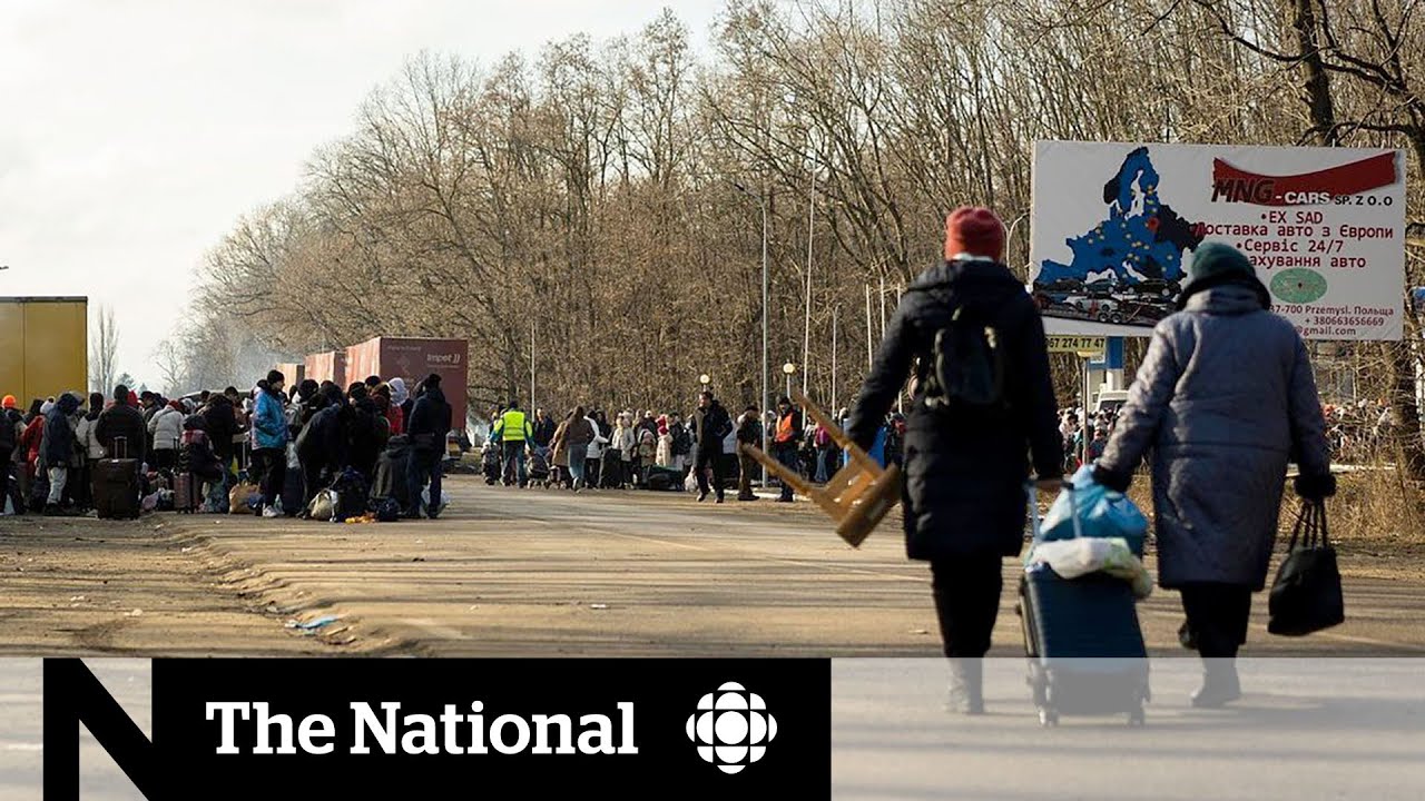 Scenes of desperation at Poland-Ukraine border