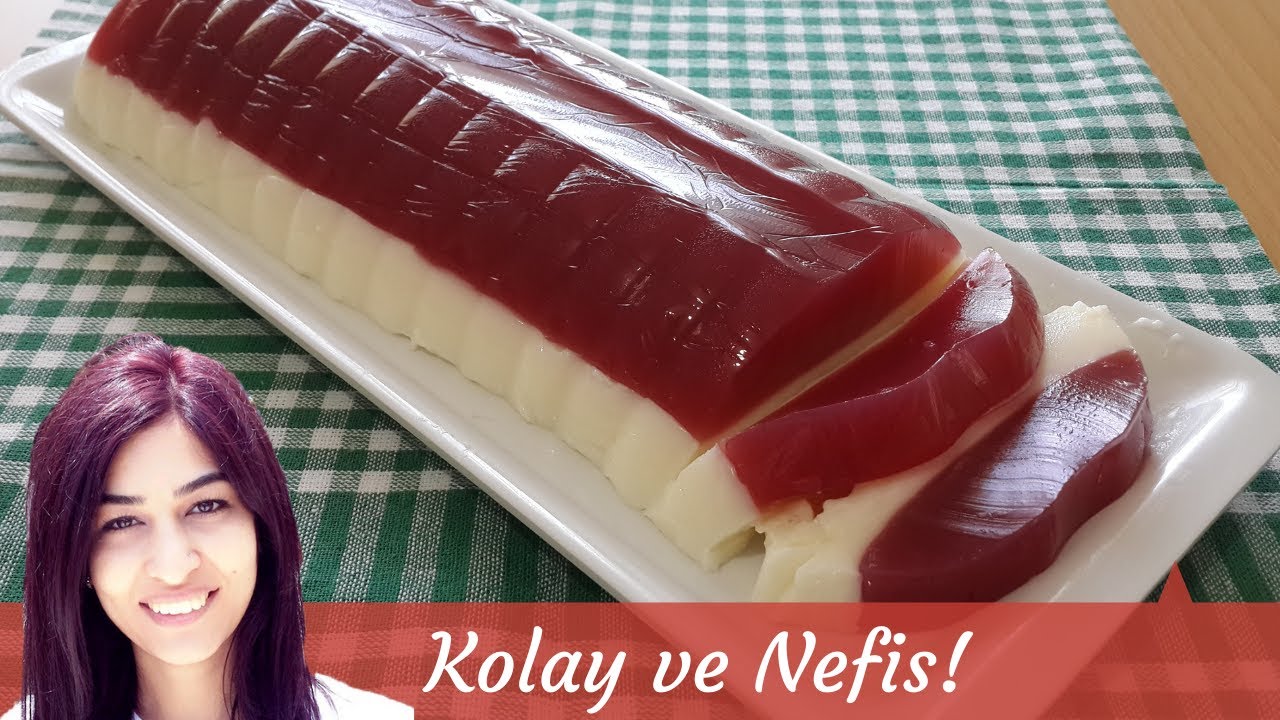 İDDİA EDİYORUM DAHA KOLLAYI YOK! AZ MALZEMELİ İKİ RENKLİ TATLI 💯 Vişneli Sütlü Tatlı Tarifi