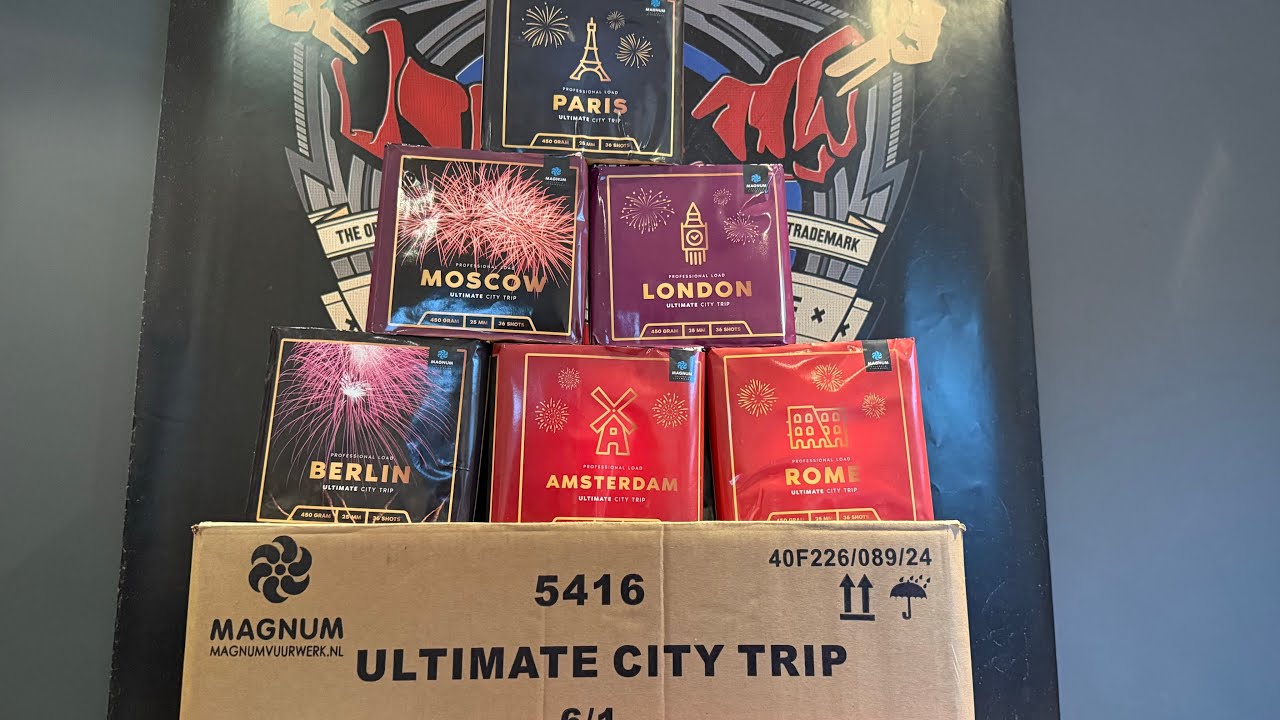 Ultimate City Trip : Magnum Vuurwerk : 6x36 Shots : 25mm : 2731 Gram : Vuurwerk Assortiment