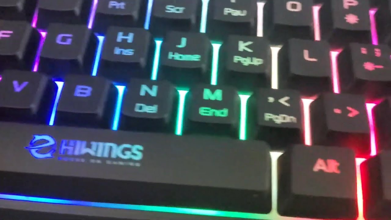 HiWings RGB Gaming Mouse And Keyboard Gaming Montage - HI 600 Gaming Keyboard And Mouse Kit