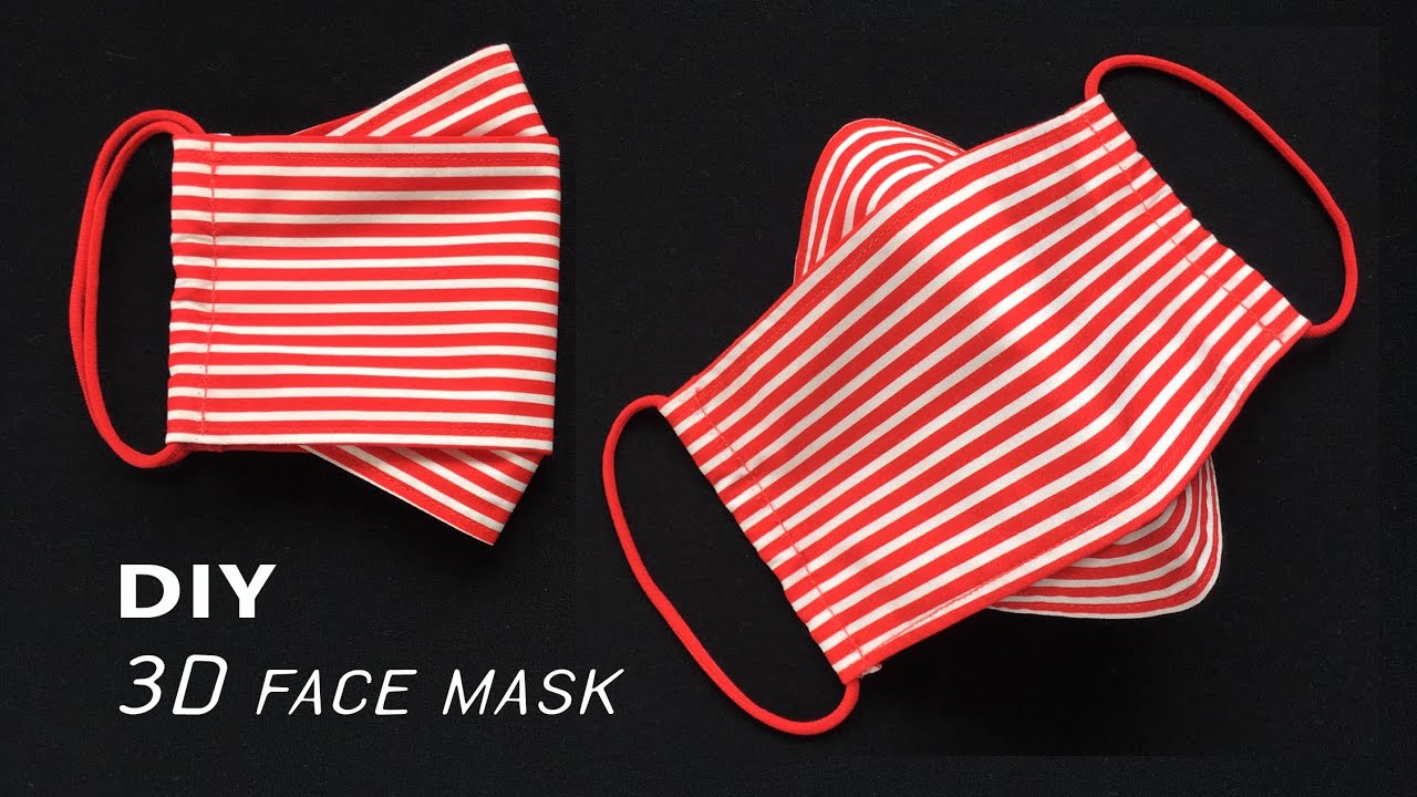 How to make 3D Face Mask in 4 minutes / Simple Face Mask / Sewing Tutorial / Good DIY
