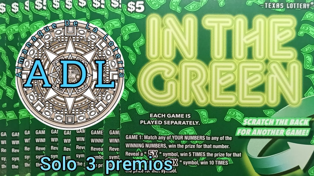 Como se juega el boleto (IN THE GREEN) New Texas lottery scratch off.