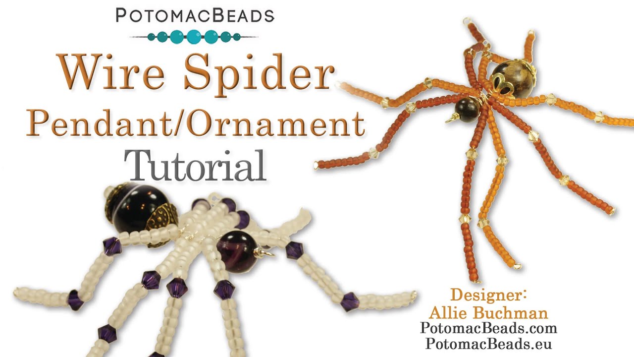 Wire Spider Pendant or Ornament- Wire Working Tutorial by PotomacBeads
