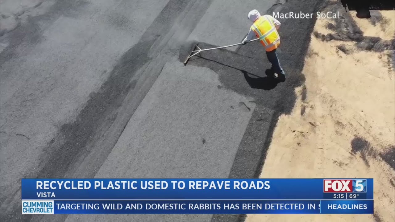 Recycled Plastic Used To Repave Local Roads