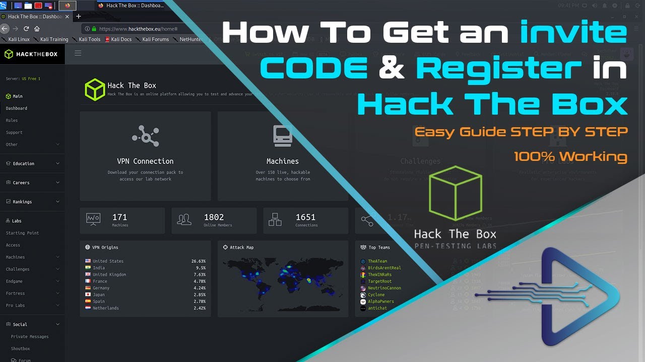 How to Get an invite CODE & Register in HackTheBox [Penetration Testing Labs]