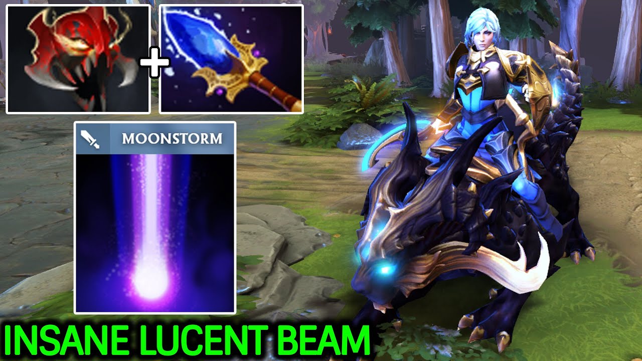 LUNA Super Carry Late Game &ndash; Insane Lucent Beam with Scepter Dota 2