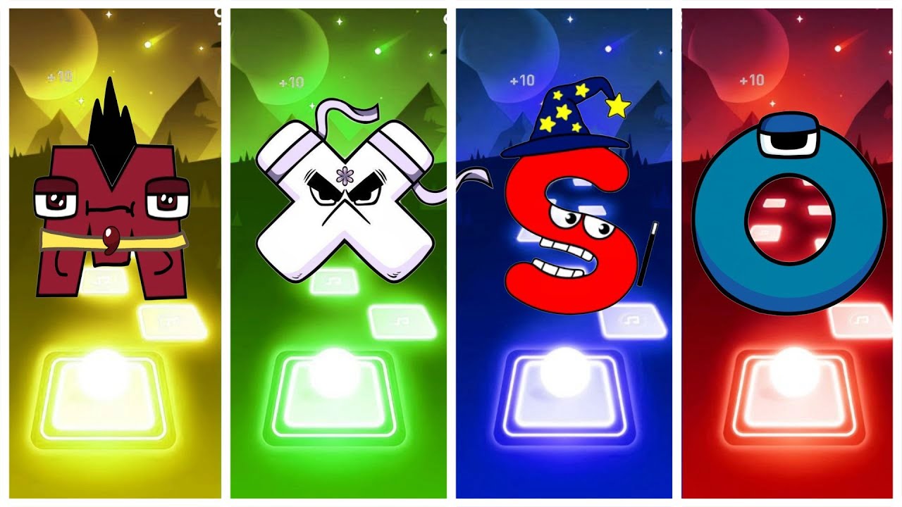 ALPHABET LORE M 🟡 🆚 X 🟢 🆚 S 🔵 🆚 O 🔴 - Alphabet Dance