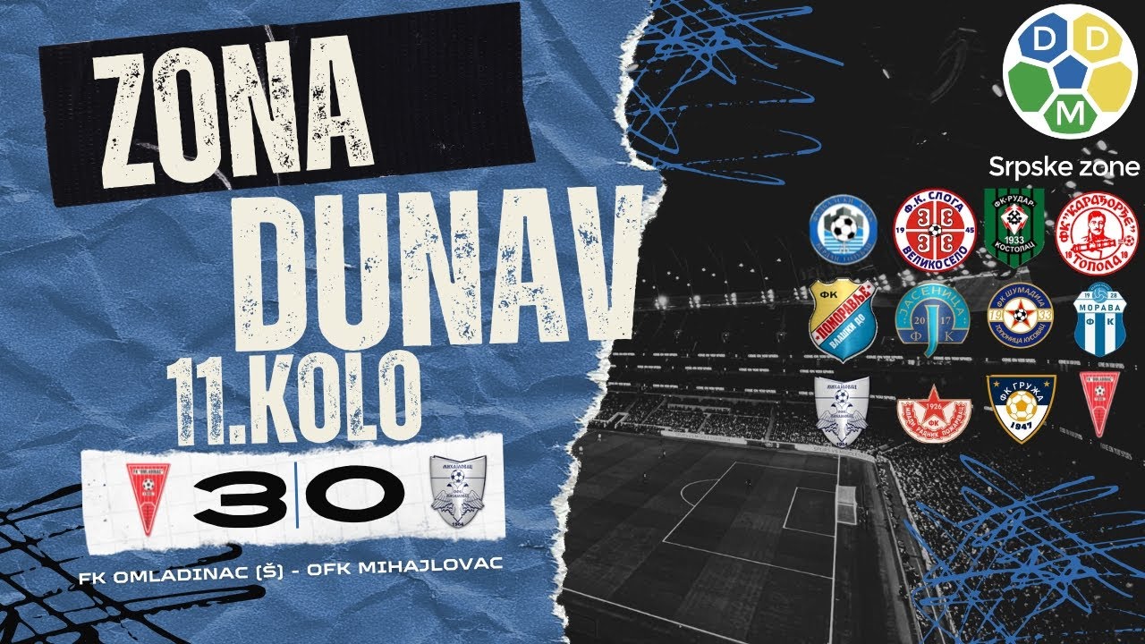 Zona Dunav Sezona 2025/26 11. Kolo FK Omladinac (S) 3:0 OFK Mihajlovac