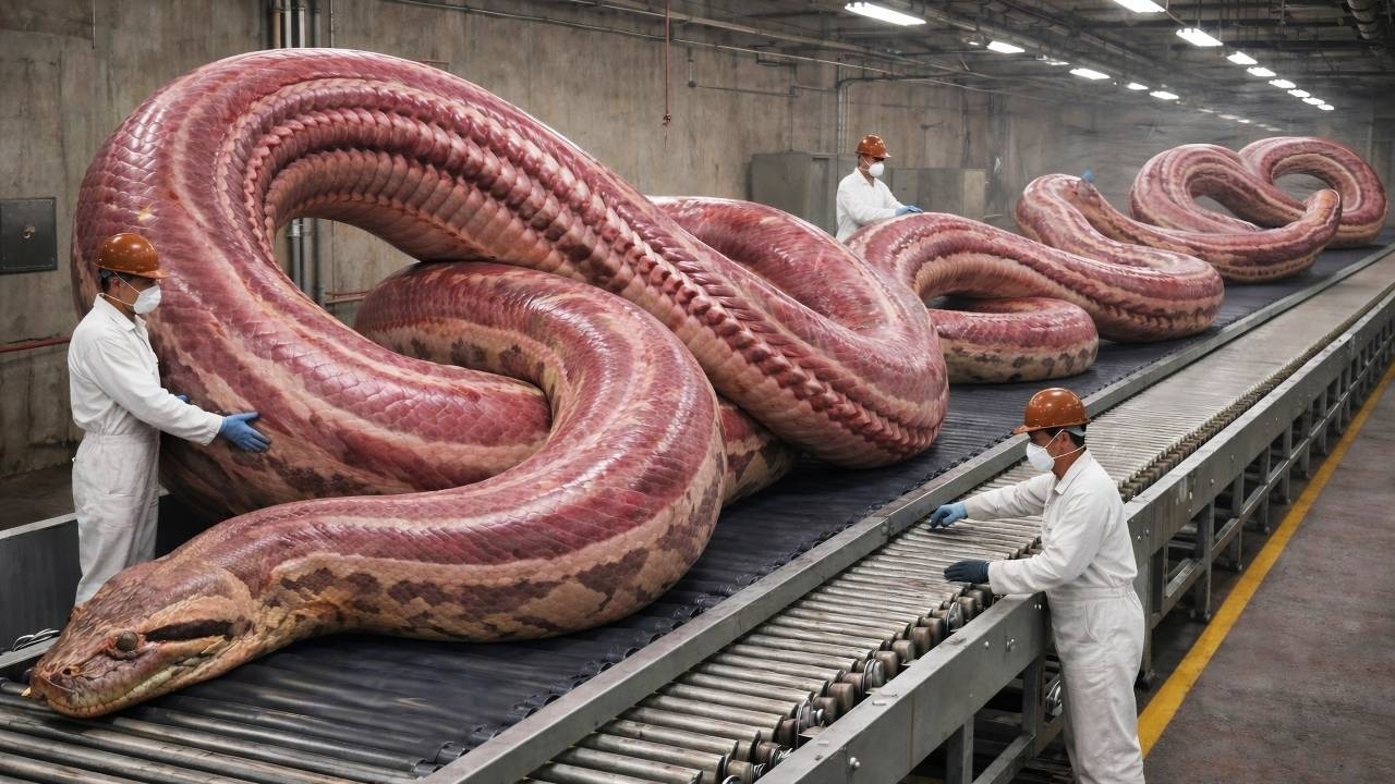 Bagaimana Tas Kulit Ular Anaconda Dibuat di Pabrik