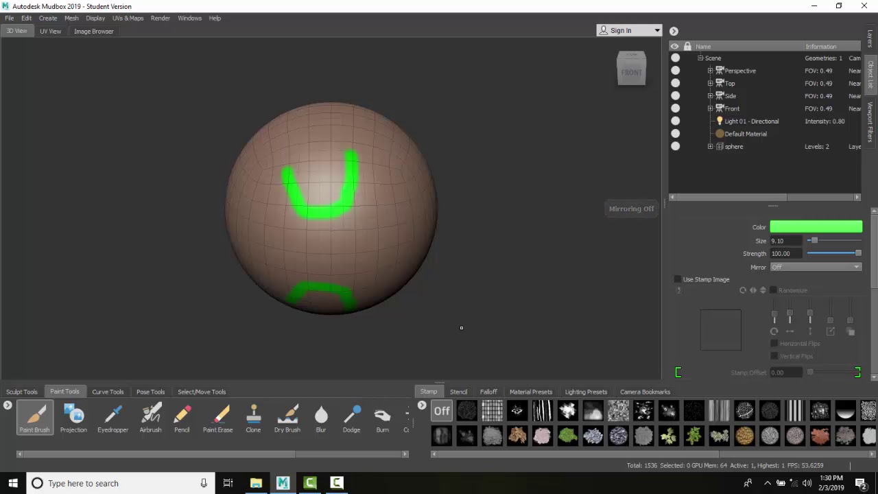 Mudbox 06 07 Paint Using Symmetry
