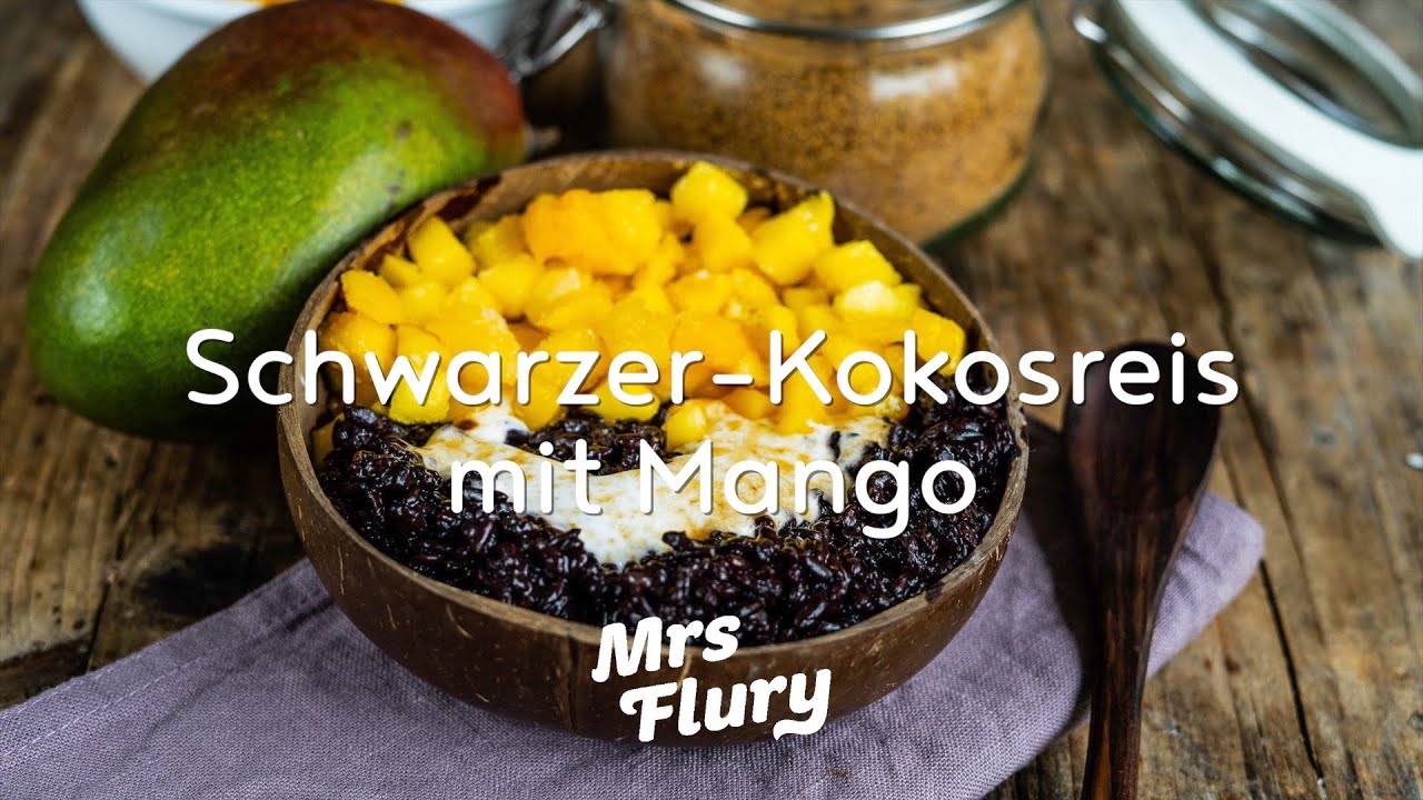 Detox Schwarzer Milchreis mit Mango / veganes Rezept