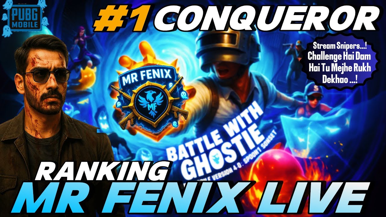 👻 Ghostie Soiree Grind..! 👑TOP 1# Conqueror Challenge | PUBG 4.0 MR FENIX LIVE