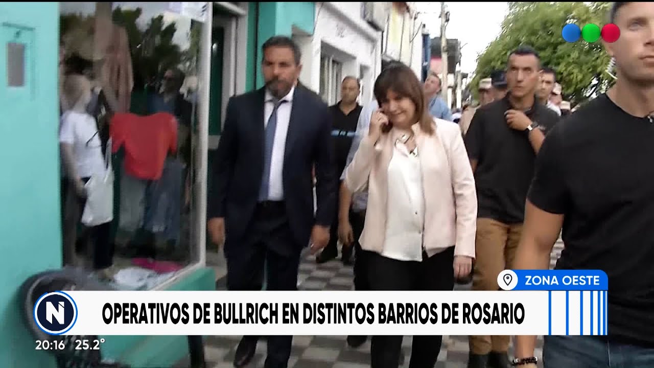 Operativos de Bullrich en distintos barrios -  Telefe Rosario