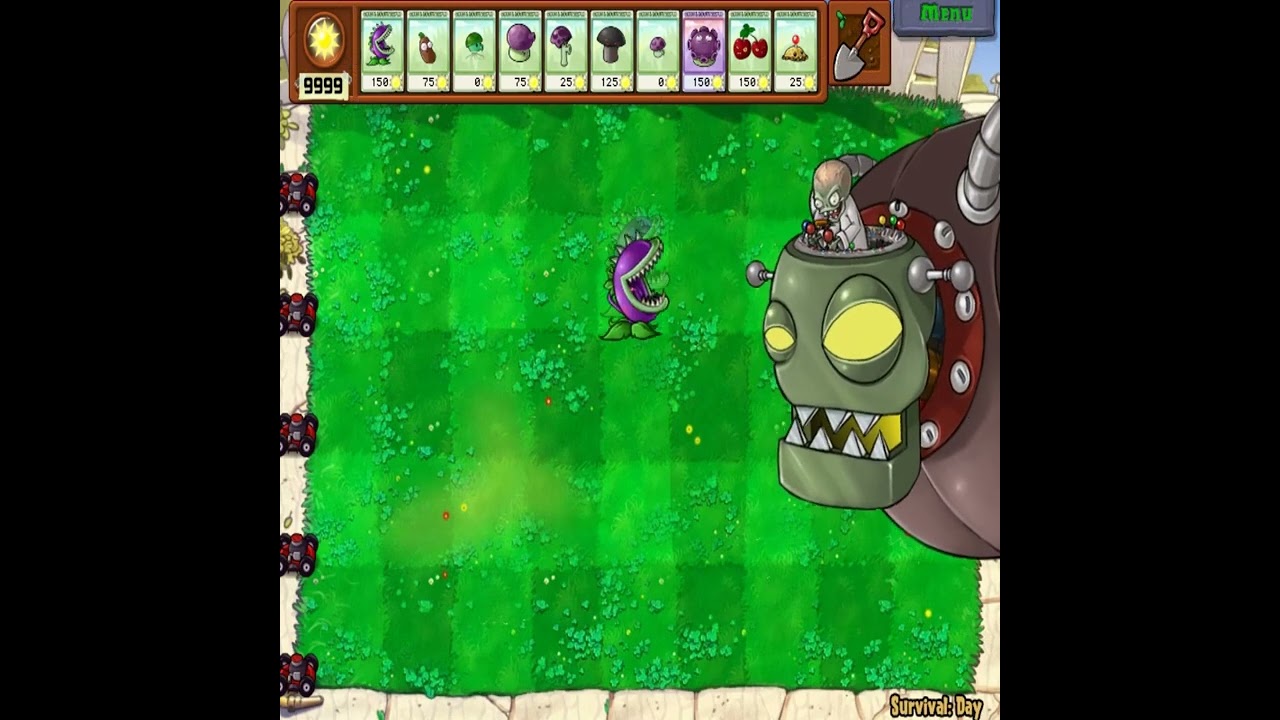 PLANTS VS ZOMBIES - CHOMPER VS DR. ZOMBOSS! 😲😁😂 #shorts #pvz