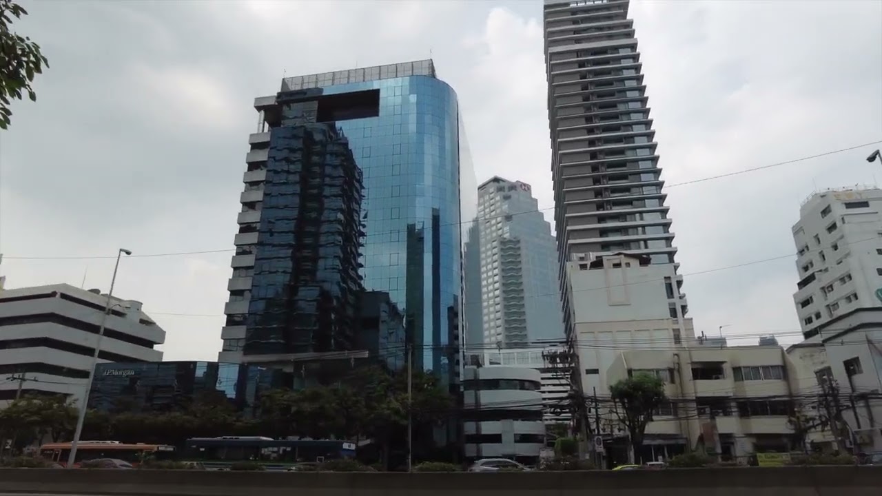 [4K] Walk afternoon Sathon Rd. Bangkok 25.10.2022