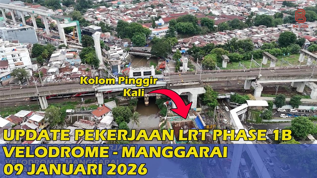 Update Progress Pekerjaan LRT Fase 1B Velodrome - Manggarai 09/01/2026 #lrtjakarta #lrt #pembangunan