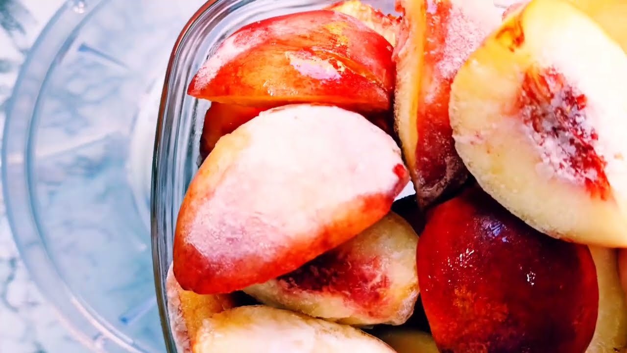 آيس كريم الخوخ اللذيذ سهل و سريع🍨🍨🍑🍑Delicious and quick peach ice cream