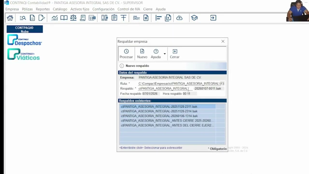Cierre de ejercicio en CONTPAQi Contabilidad. VIDEO 2