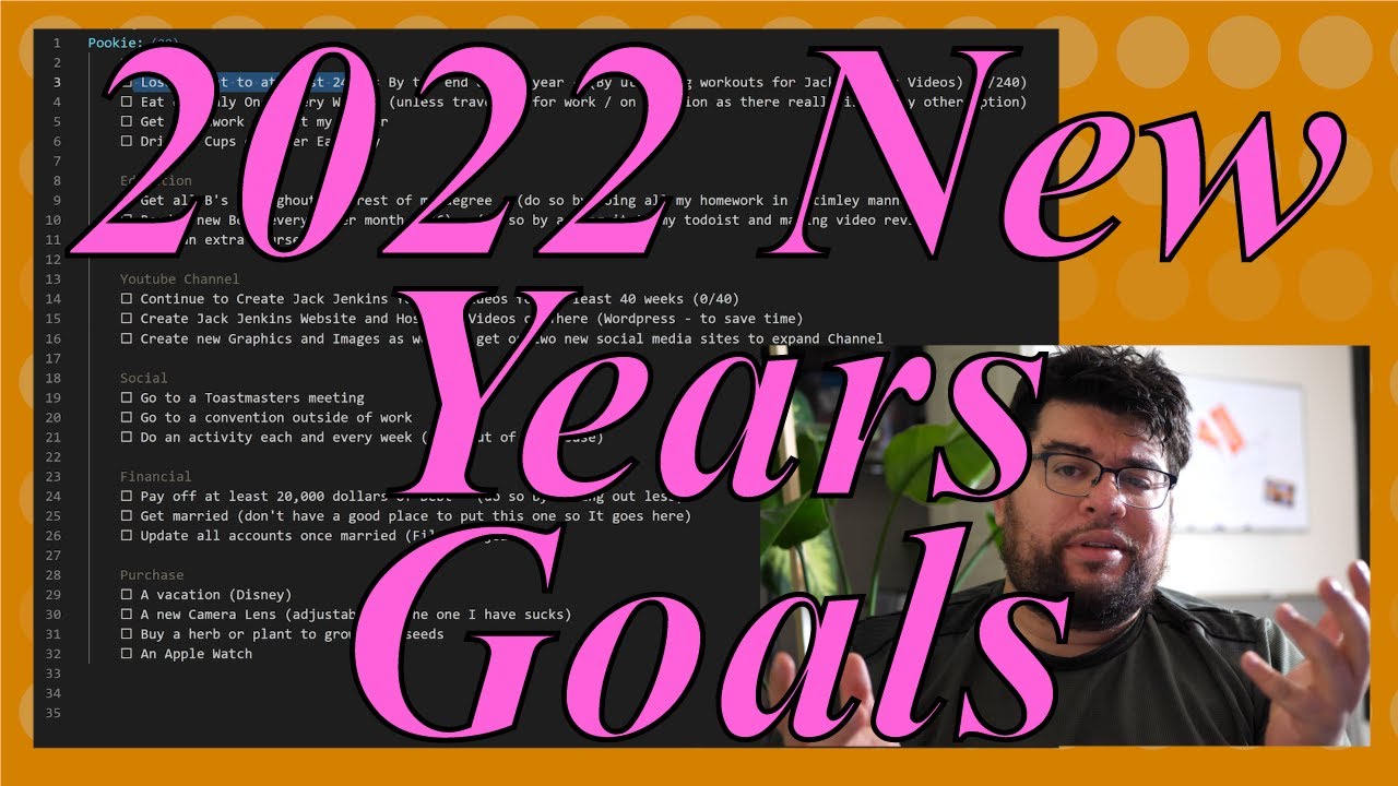 I make my New Years Goals for 2022