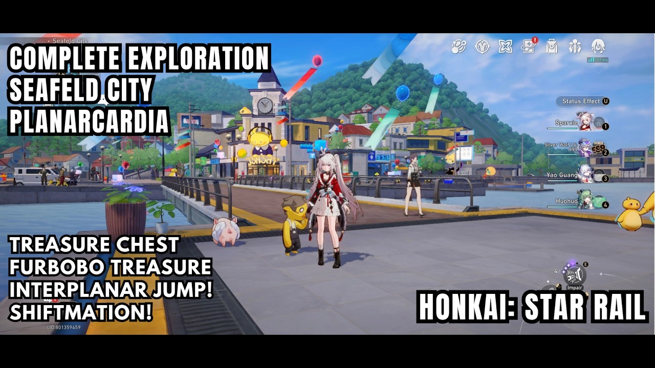 [Honkai: Star Rail Exploration] Seafeld City - Planarcardia - All Chests Puzzles Challenges 100%