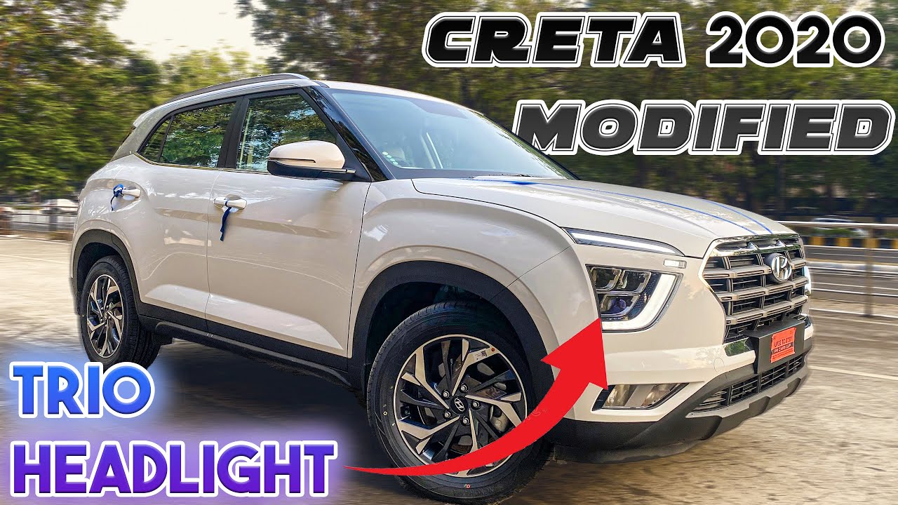 Creta 2020 Modified with 17 INCH DIAMOND CUT ALLOYS & TRIO HEAD, TAILLIGHTS || 📞9321811482
