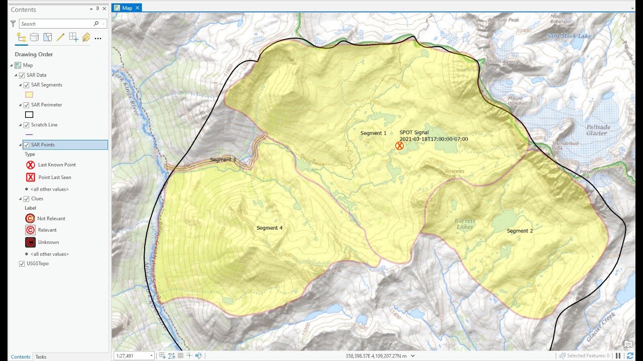 GEOG61 Creating a Search and Rescue Map. Video 3: SAR Segments
