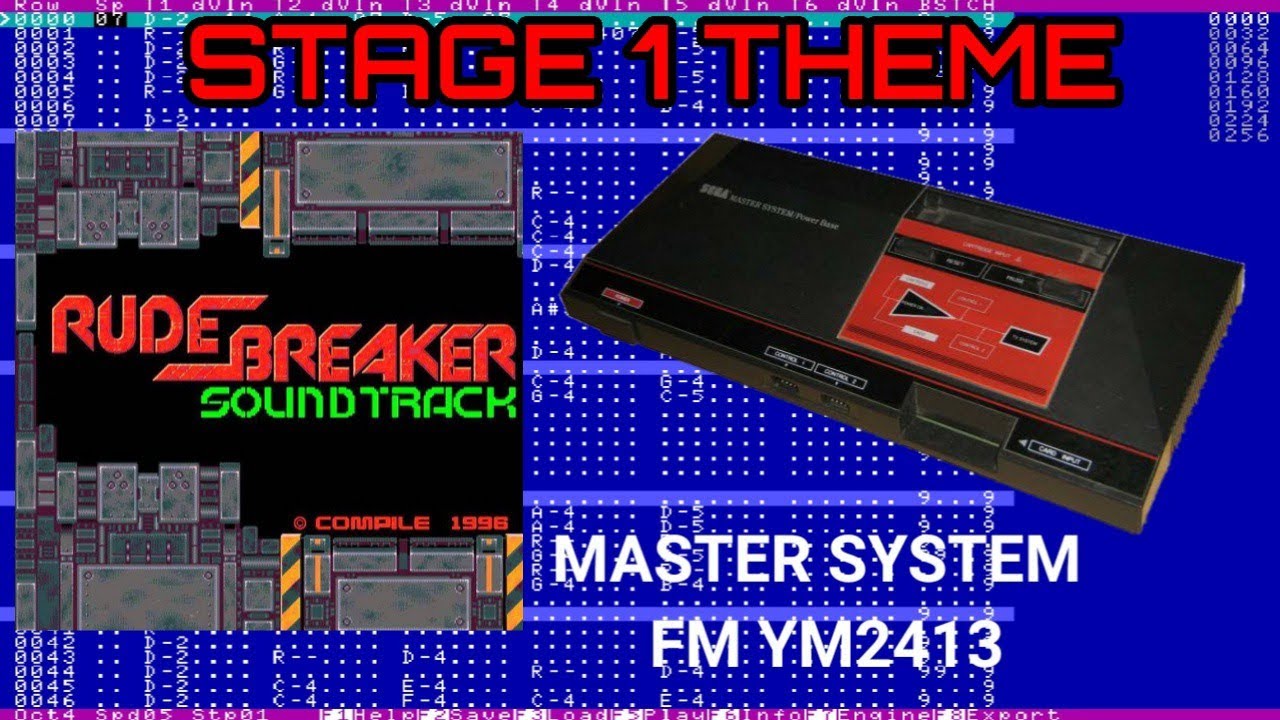 [1tracker] Rude Breaker Stage 1 Theme Master System FM Remix [YM2413]