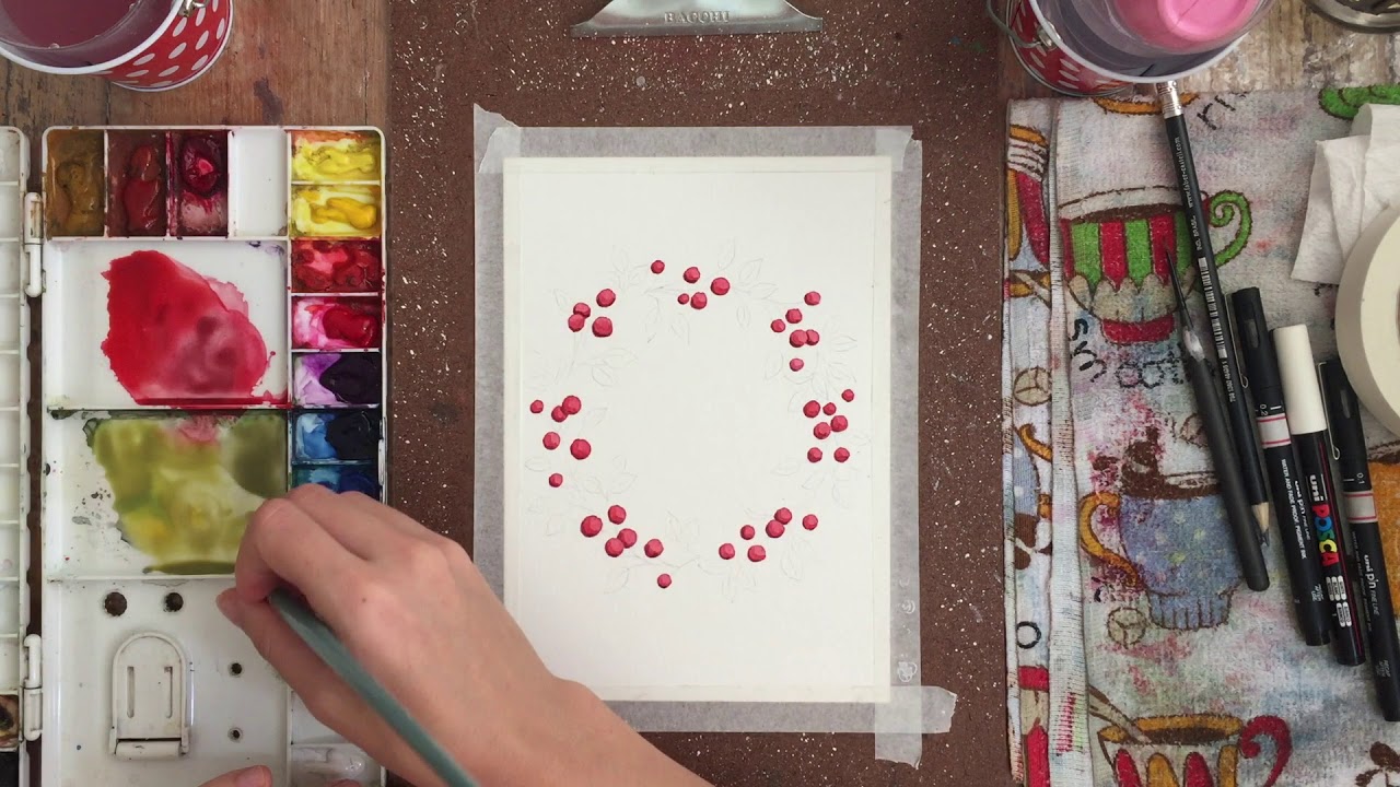 Watercolor Illustration Speed Painting 