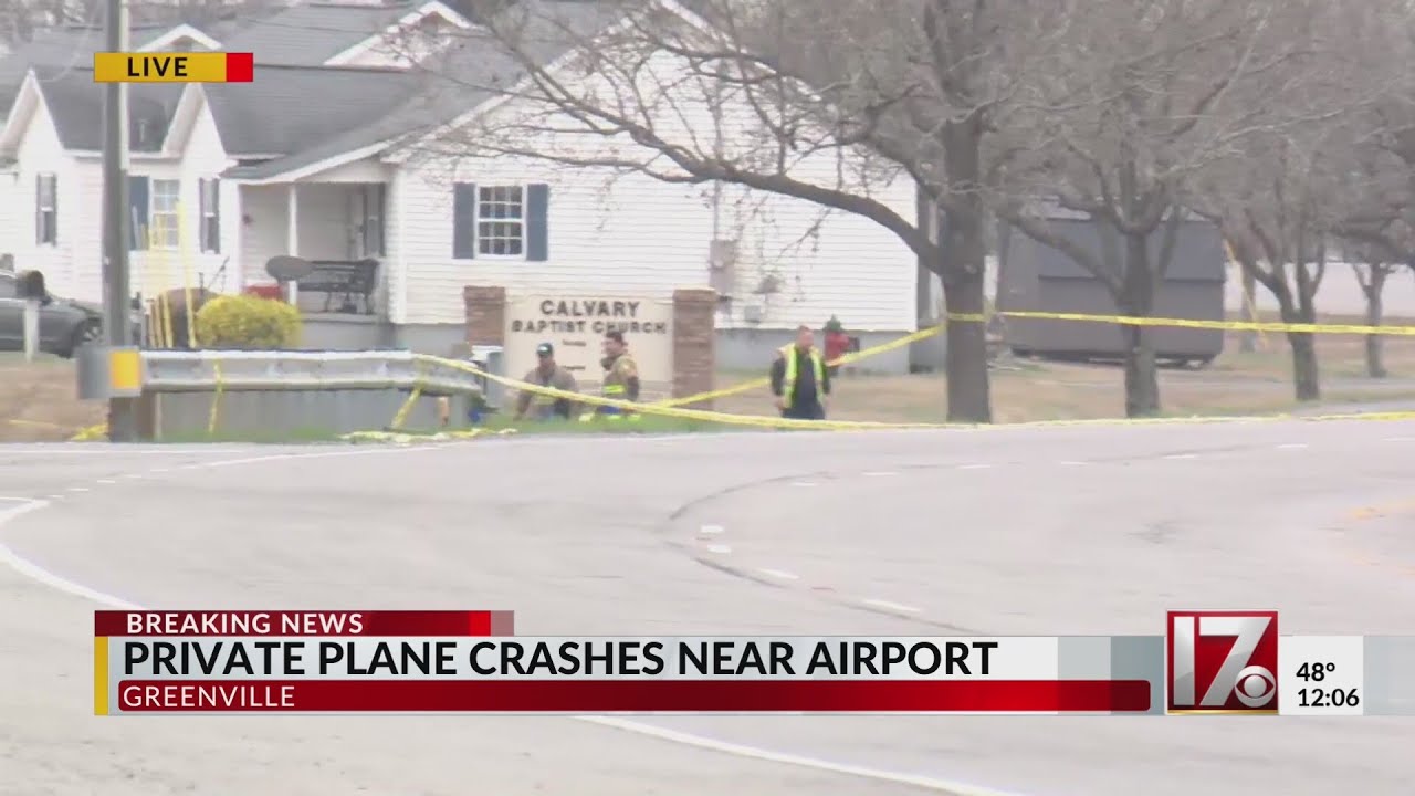 Private plane crashes near airport in Greenville