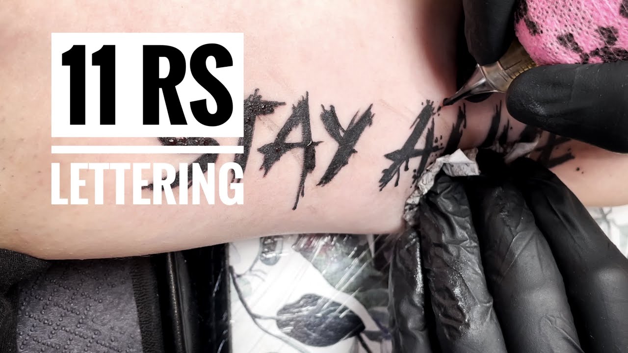Lettering tattoo by 11RS | Time Lapse