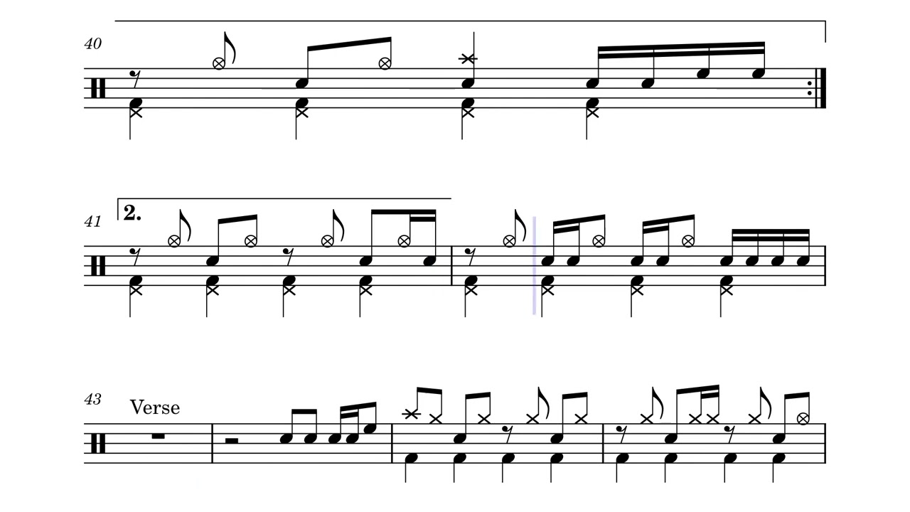 Nightglow Dreamer - 溫蒂漫步, Billyrrom (Drum Sheet)
