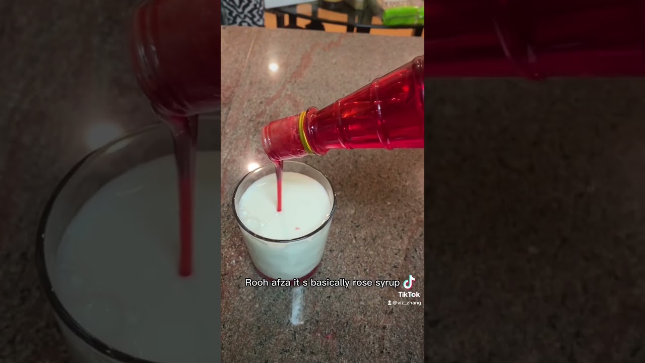 Rooh Afza rose milk