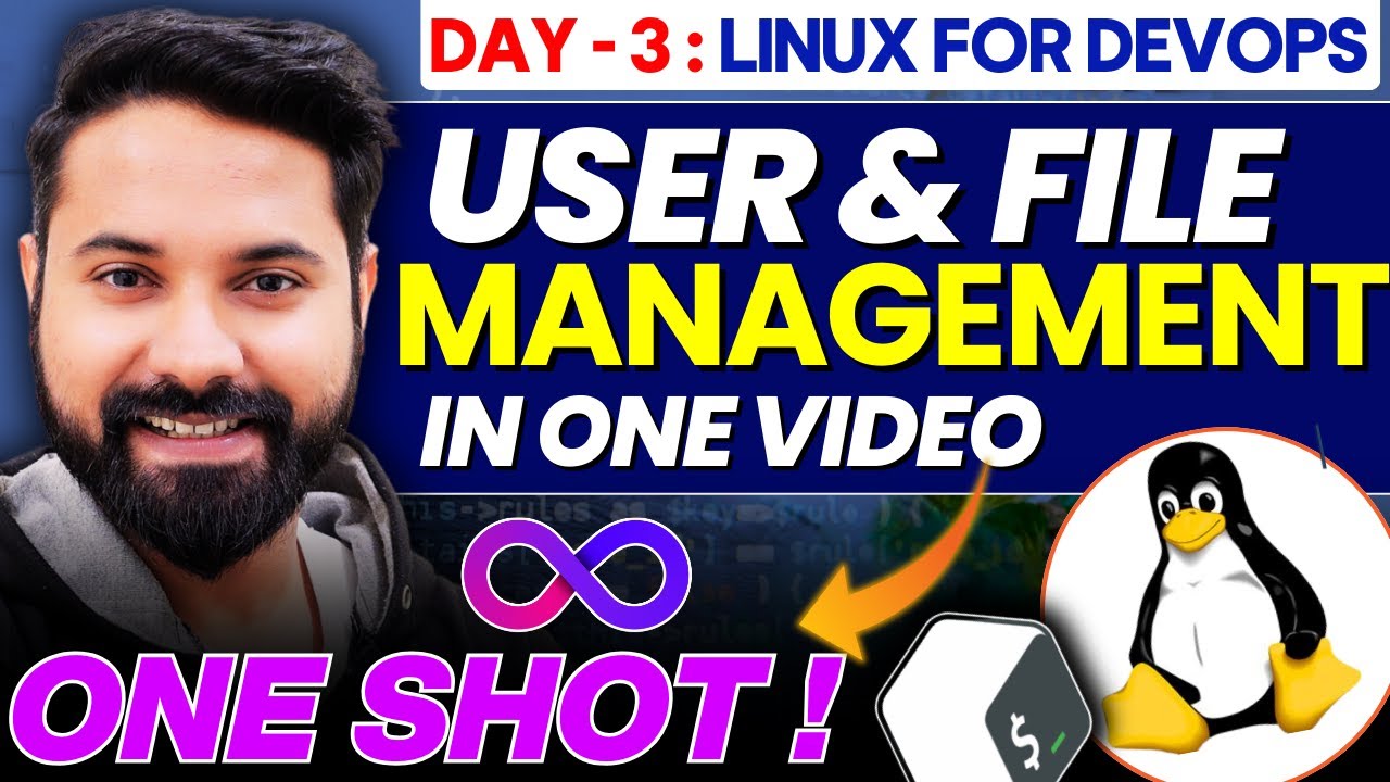 IN DEPTH Linux User Management & File Permissions 🔥 Linux For DevOps (Day 3)